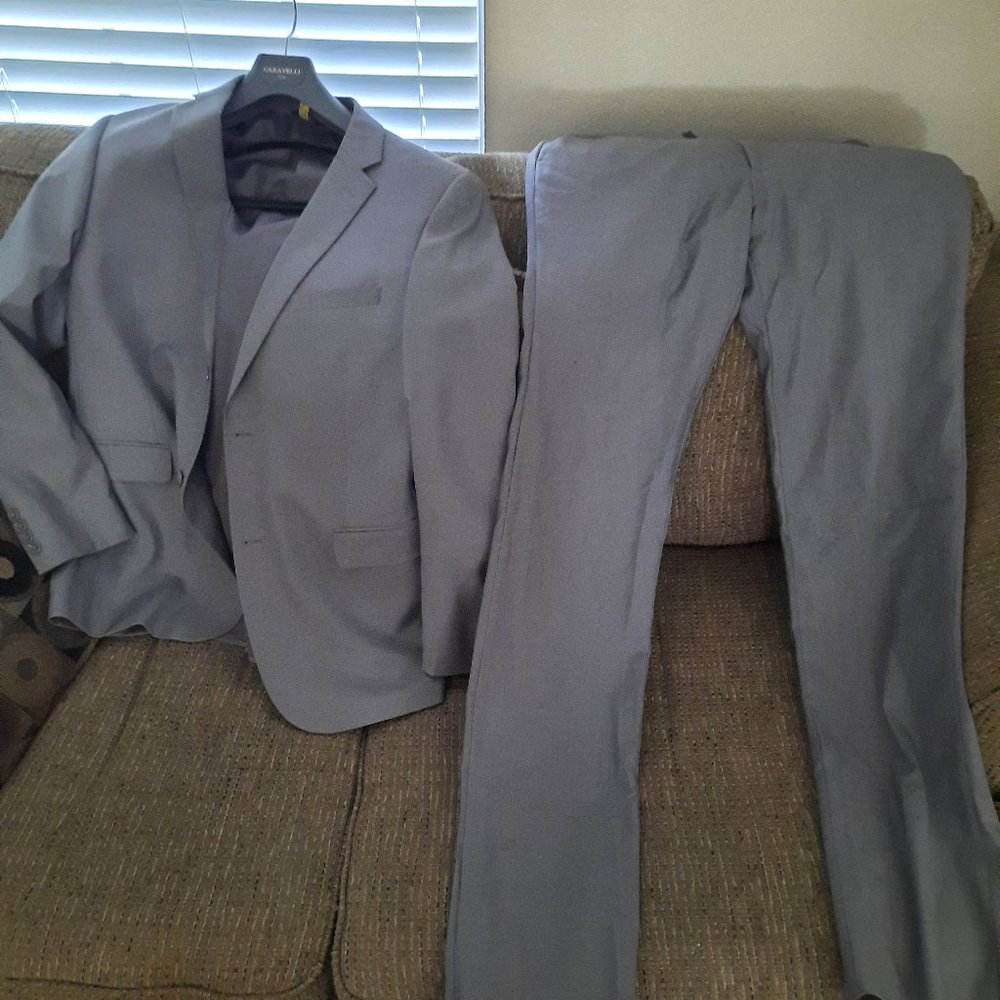 Coat Grey Slim Caravelli/ Pants Light Grey Modello Kenzo-A0P